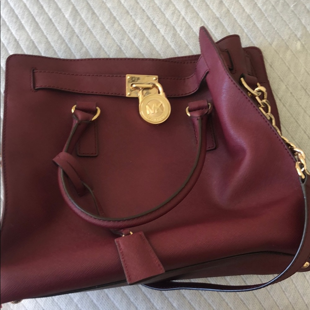 Burgundy Michael Kors bag